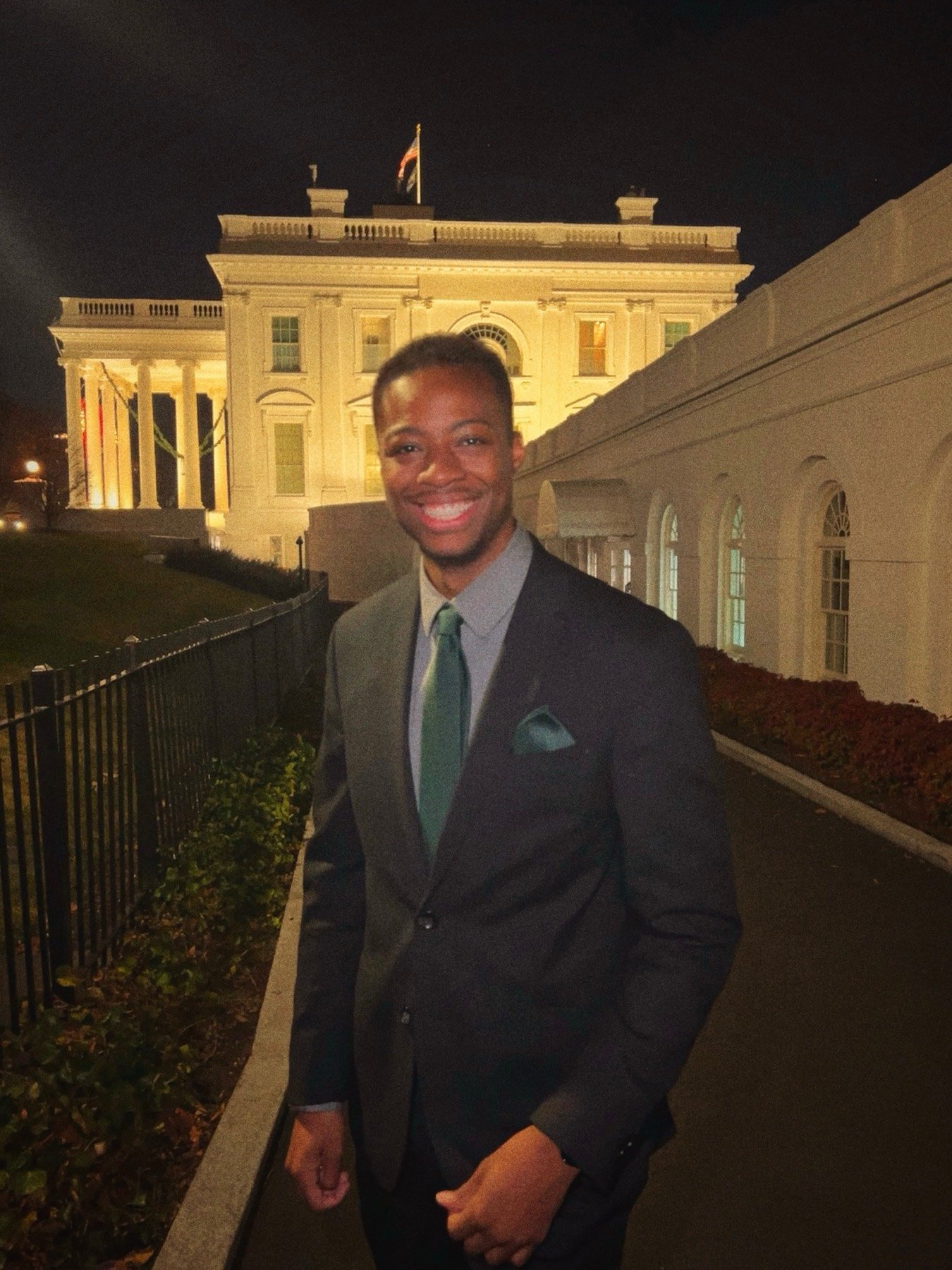 Jameel Muhammad outside the White House